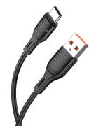 KAKUSIGA καλώδιο USB-C σε USB KSC-953 σιλικόνης 3A 480Mbps 1m μαύρο