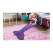 Παιδική Πλεκτή Κουβέρτα Γοργόνα 140 x 70 cm Χρώματος Μωβ SPM KidsMermaid-Purple