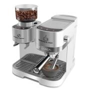Lexical LEM-0672 Μηχανή Espresso 1600W Πίεσης 20bar με Μύλο Άλεσης Ασημί
