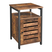 Βοηθητικό Μεταλλικό Ορθογώνιο Τραπεζάκι με 2 Ράφια και 1 Ντουλάπι 40 x 40 x 60 cm VASAGLE LET62BX