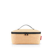 Reisenthel Θερμομονωτικό Τσαντάκι Κρεμ Raffia Black 4,5lt Coolerbag M Pocket -28x12x22,5cm