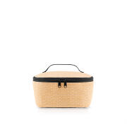 Reisenthel Θερμομονωτικό Τσαντάκι Κρεμ Raffia Black 2,5lt Coolerbag S Pocket -22,5x12x18cm