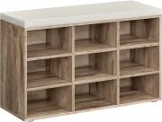 Πάγκος Παπουτσιών VASAGLE με Κάθισμα και Ράφια, Καφέ 30.3x78.5x48 εκ.&nbsp