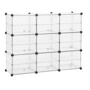 Πολυμορφική Πλαστική Παπουτσοθήκη με 9 Κύβους 123 x 31 x 93 cm Songmics LPC502W