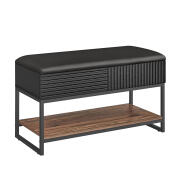 Παπουτσοθήκη-Παγκάκι Εισόδου Με Αποθηκευτικό Χώρο & Ράφι 80x35x46cm Μαύρο LSB822B43 VASAGLE