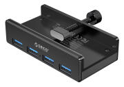 ORICO USB hub MH4PU-P με σφιγκτήρα 4x θυρών 5Gbps USB σύνδεση μαύρο