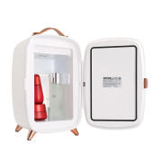 VEVOR Mini Ηλεκτρικό Ψυγείο Καλλυντικών 6 Lt Ψύξης και Θέρμανσης με Καθρέπτη Μακιγιάζ Χρώματος Λευκό MNBXBSZJMBB6LTOZOV2