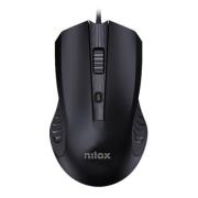 Nilox MOUSB1013 USB Optical Mouse 2400 DPI 4 buttons, Black