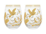 Maxwell &Williams Ποτήρια Νερού/Κρασιού 550ml Χρυσά Γυάλινα White Christmas Σετ 2 Τεμαχίων -Σε Συσκ