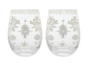 Maxwell &Williams Ποτήρια Νερού/Κρασιού 550ml Ασημί Γυάλινα White Christmas Σετ 2 Τεμαχίων -Σε Συσκ