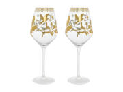 Maxwell &Williams Ποτήρια Κρασιού 500ml Χρυσά Γυάλινα White Christmas Σετ 2 Τεμαχίων -Σε Συσκευασία