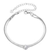 BAMOER βραχιόλι MSB022 με μοϊσσανίτη ασήμι 925 ασημί