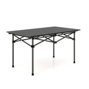 Costway Πτυσσόμενο Τραπέζι Κάμπινγκ Αλουμινίου 95x55x50cm NP11004BK