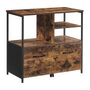 VASAGLE Μεταλλικό Έπιπλο Γραφείου με 1 Συρτάρι και 3 Ράφια 82 x 40 x 75 cm OFC043B01