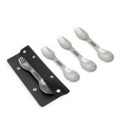 Black & Blum Κουταλοπίρουνα 20,5cm Ανοξείδωτα Grey PicNic Σετ 4 Τεμαχίων