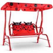 Costway  Παιδική Κούνια Κήπου με Ρυθμιζόμενη Οροφή και Σχέδιο Πασχαλίτσα OP3037