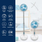 Beper Ανεμιστηράκι USB Επαναφορτιζόμενο P206VEN450 Γαλάζιο