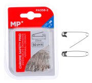 MP παραμάνες PA358-2 μεταλλικές 25mm ασημί 50τμχ
