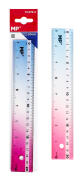MP πλαστικός χάρακας PL019-2 8"/20cm διάφανος/πολύχρωμος