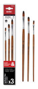 ARTIX PAINTS σετ πινέλων ζωγραφικής PP231 καφέ 3τμχ