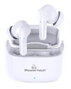 Powertech Ακουστικά Earbuds με Θήκη Φόρτισης Soul TWS ANC 45/400mAh Λευκά