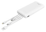 POWERTECH power bank με καλώδια PT-1061 10000mAh 10.5W λευκό