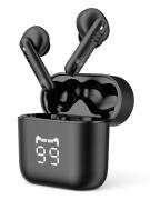 Powertech Ακουστικά In-ear Bluetooth Handsfree με Θήκη Φόρτισης PT-1227 Μαύρα