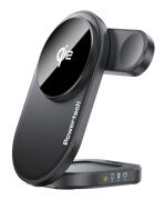 POWERTECH ασύρματος φορτιστής PT-1491 3 σε 1 Qi2 15W μαύρος