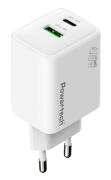 POWERTECH φορτιστής τοίχου PT-1551 USB/USB-C 45W GaN AVS λευκός