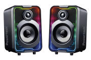 POWERTECH ηχεία PT-1575 με RGB φωτισμό 2x 5W Bluetooth & USB/USB-C μαύρα