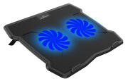 POWERTECH Βάση & ψύξη laptop PT-930 έως 15.6" 2x 125mm fan LED μαύρο