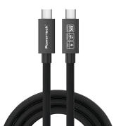 POWERTECH καλώδιο USB-C PTR-0165 USB4 240W 40Gbps 8K/60Hz 1m μαύρο