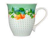 Casa Domani Κούπα 440ml Πράσινη Jardino Scallop -Πορσελάνη