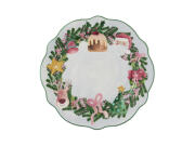 Maxwell & Williams Πιάτο 20cm Γαλάζιο Scallop Rim Tis The Season σε Συσκευασια Δώρου -Πορσελάνη