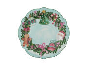 Maxwell & Williams Πιάτο 20cm Πράσινο Scallop Rim Tis The Season σε Συσκευασια Δώρου -Πορσελάνη