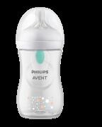 Philips Avent Μπιμπερό Natural Response με Airfree Vent 3-6 μηνών 260ml Νο3 ροή σχέδιο αστεράκια