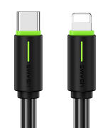 USAMS καλώδιο Lightning σε USB-C US-SJ735 30W 480Mbps 1m μαύρο