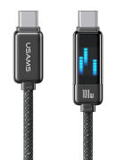 USAMS καλώδιο USB-C SJ744 100W 480Mbps 1.2m μαύρο