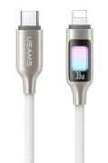 USAMS καλώδιο Lightning σε USB-C SJ749 30W 480Mbps 1.2m λευκό