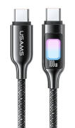 USAMS καλώδιο USB-C SJ750 100W 480Mbps 1.2m μαύρο