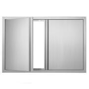 Πόρτα BBQ VEVOR 914x610 mm, Ανοξείδωτη Διπλή Πόρτα Κουζίνας Εξωτερικού Χώρου  SMABSCJMYS366SI1RV0