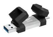 SILICON POWER USB Flash Drive C51 USB/USB-C 128GB 120MBps ασημί