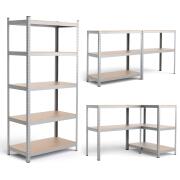 Costway Ρυθμιζόμενη Μεταλλική Ραφιέρα 5 Επιπέδων TL34072SL