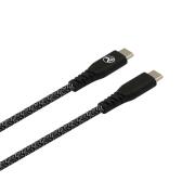 Tellur Καλώδιο φόρτισης και δεδομένων Green Data Cable Type-C σε Type-C – 1 μέτρο σε μαύρο χρώμα