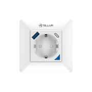 Tellur Smart WiFi Έξυπνη Πρίζα Ρεύματος 3600W / 16A με ενσωματωμένες θύρες 1xUSB 18W &amp; 1xUSB-C PD 20W σε λευκό (TLL331531)