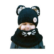 Παιδικό Σετ Σκούφος και Κασκόλ Γάτα SPM VL2731