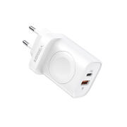 Φορτιστής Πρίζας με Θύρες USB-A / USB-C και Ασύρματη Φόρτιση PD 20 W Veger W002E