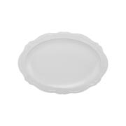 Casa Domani Πιατέλα 35x25cm Λευκή  Florence Scallop Σε Συσκευασία Δώρου -Πορσελάνη