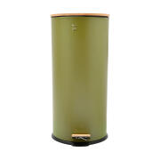 Estia Κάδος Απορριμμάτων από Ανοξείδωτο Ατσάλι Πράσινος με Πεντάλ 30lt