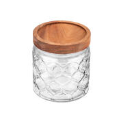 Estia Δοχειο Αποθηκευσησ Allure Γυαλινο 500ml 11x10cm Αναγλυφο  01-23591